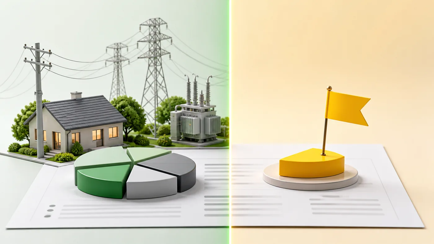 Comparação visual entre tarifa regular de energia e adicional temporário de bandeira tarifária